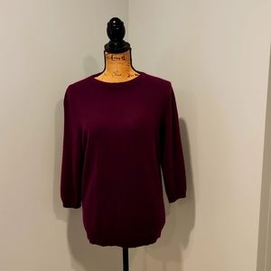 Talbots Plus Pure Cashmere Sweater, Burgundy, Size 2X